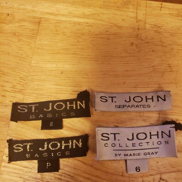 ST JOHN Replacement Labels 4 pieces Excell Cond GGG - Picture 1 of 1